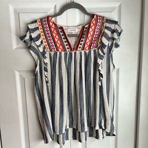 THML Women’s Embroidered Top. Size Medium.